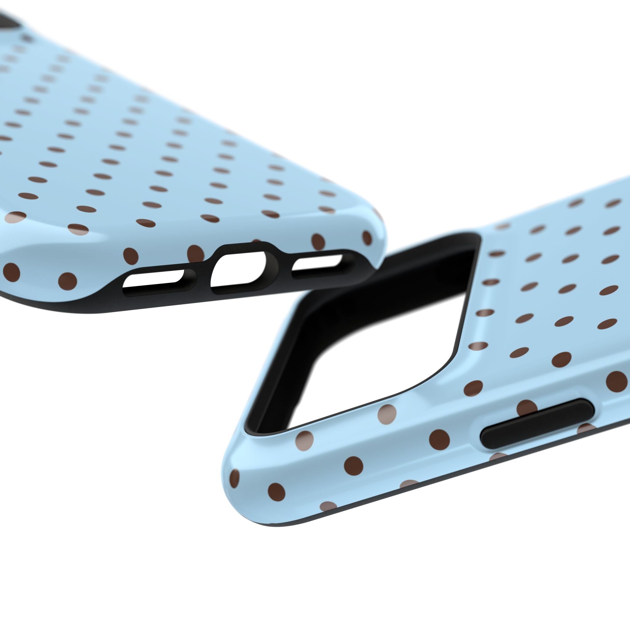 Blue & Brown Dots iPhone Case