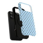 Blue & Brown Dots iPhone Case