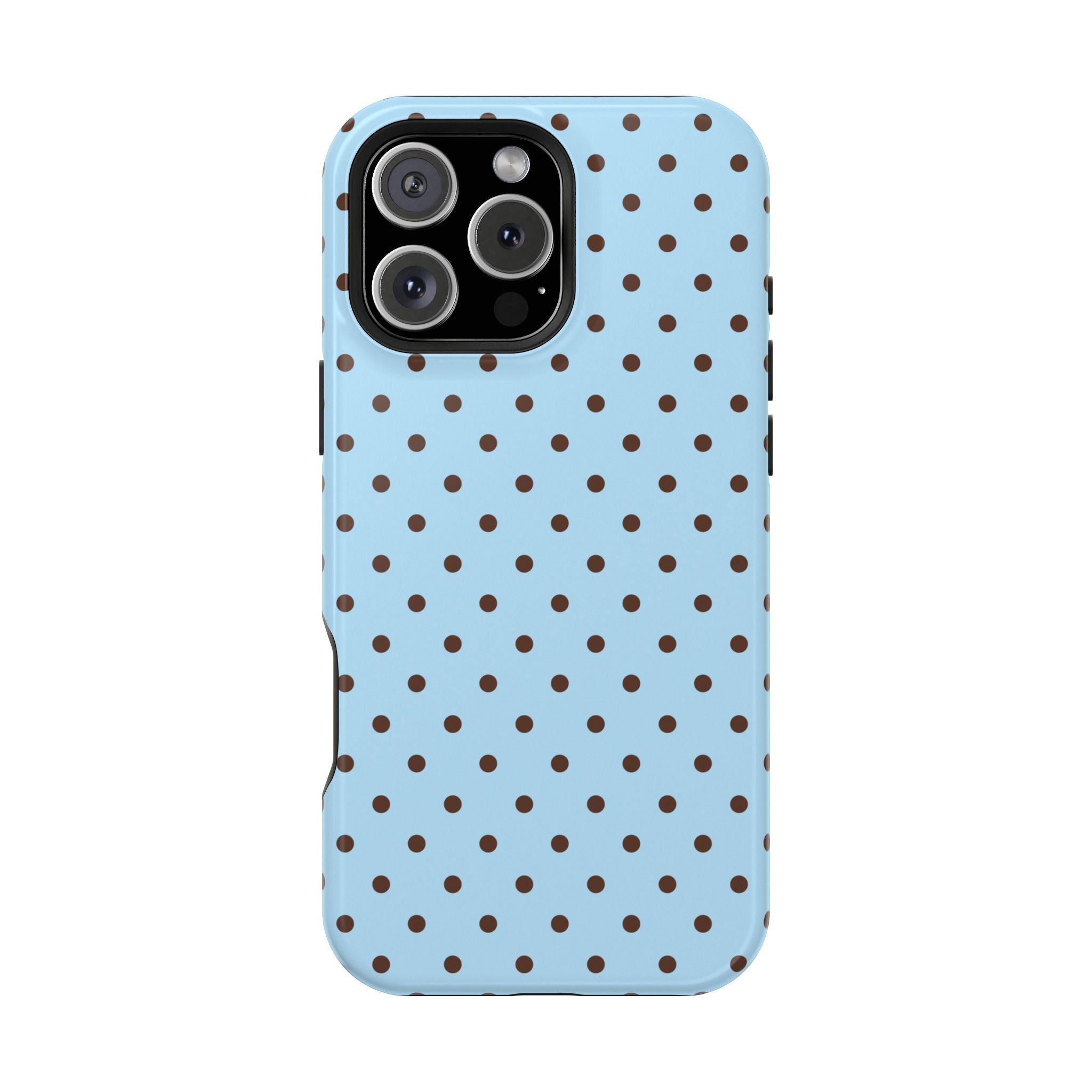 Blue & Brown Dots MagSafe iPhone Case