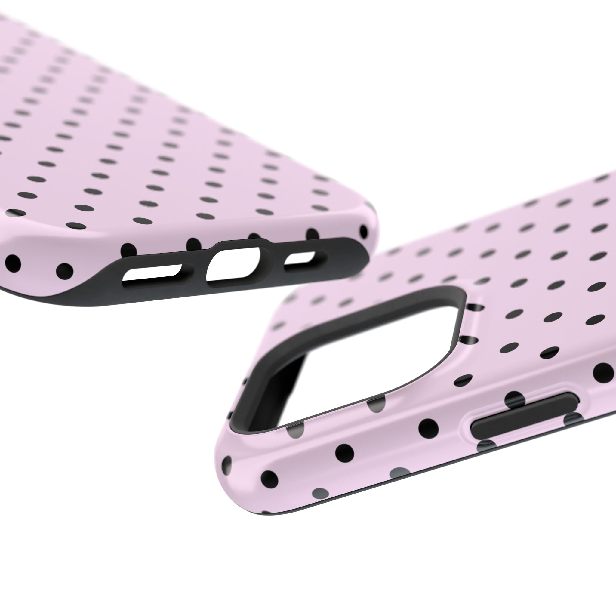 Pink & Black Dots MagSafe iPhone Case