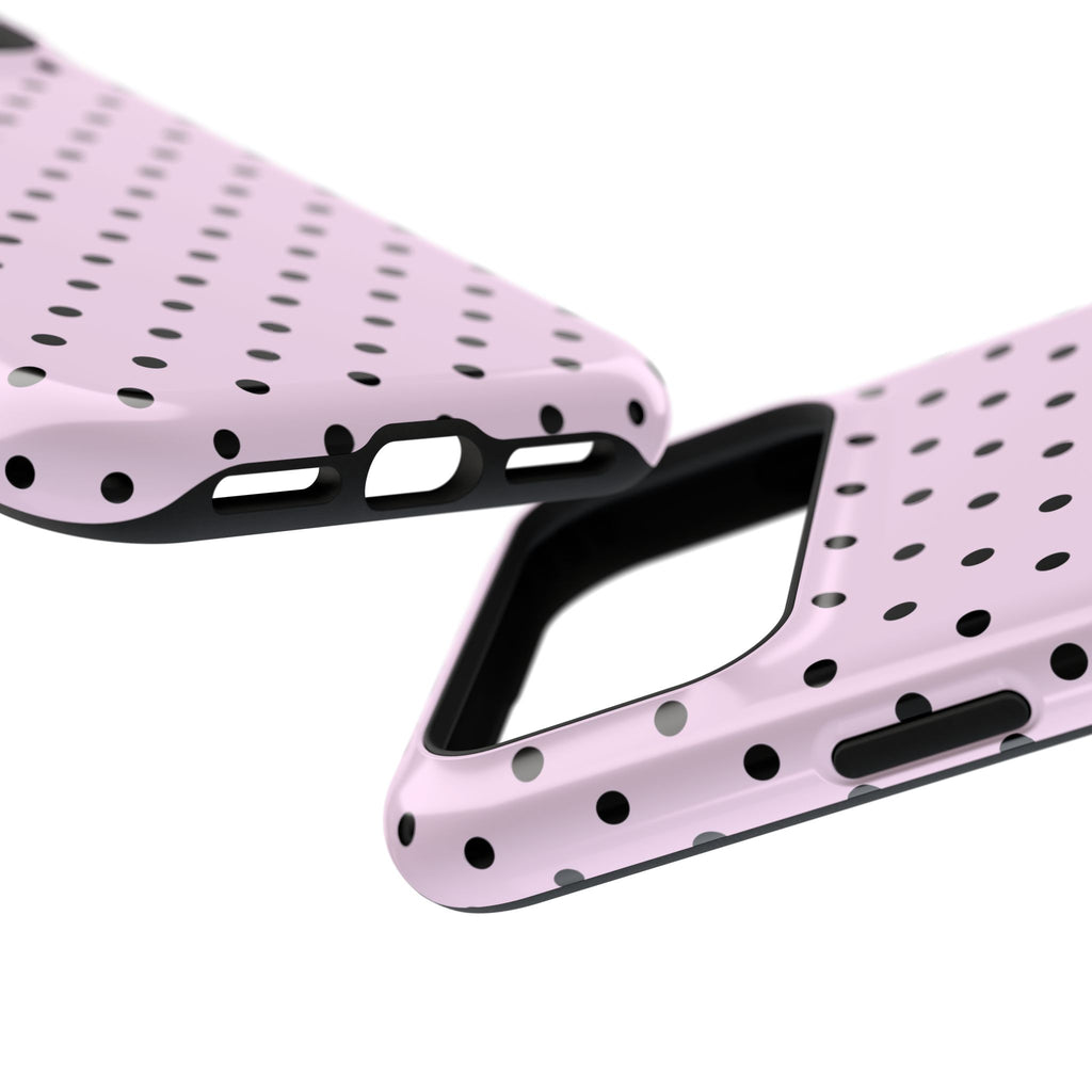 Pink & Black Dots iPhone Case