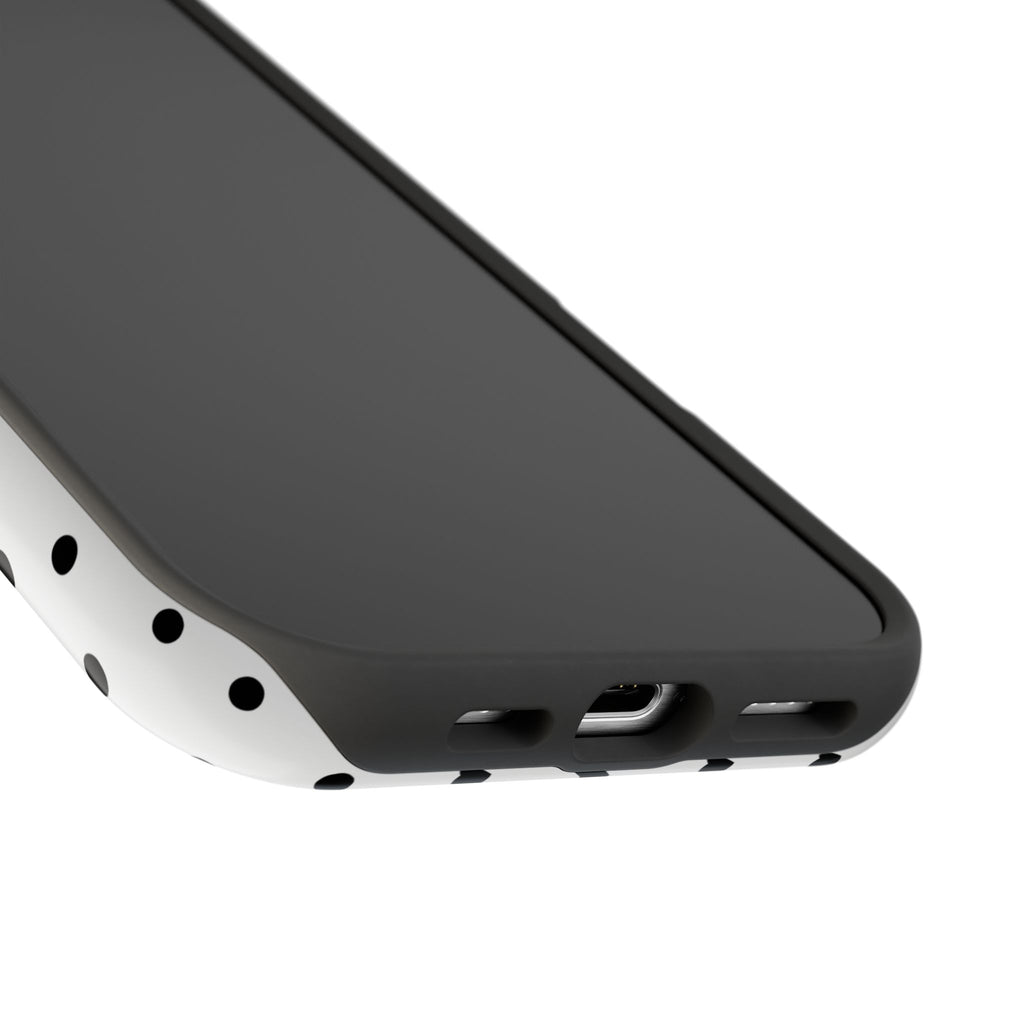 White & Black Dots iPhone Case