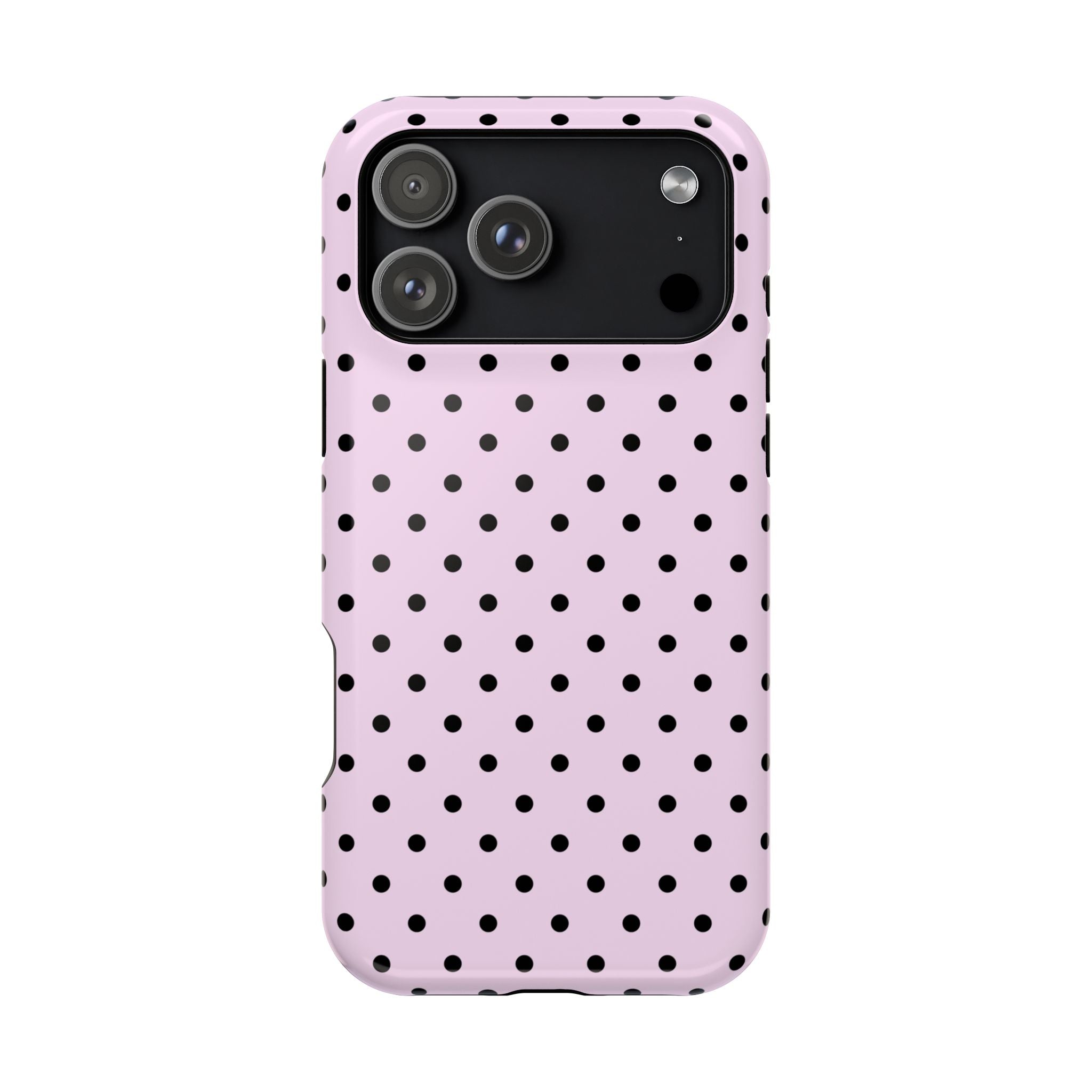 Pink & Black Dots iPhone Case