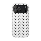 White & Black Dots iPhone Case