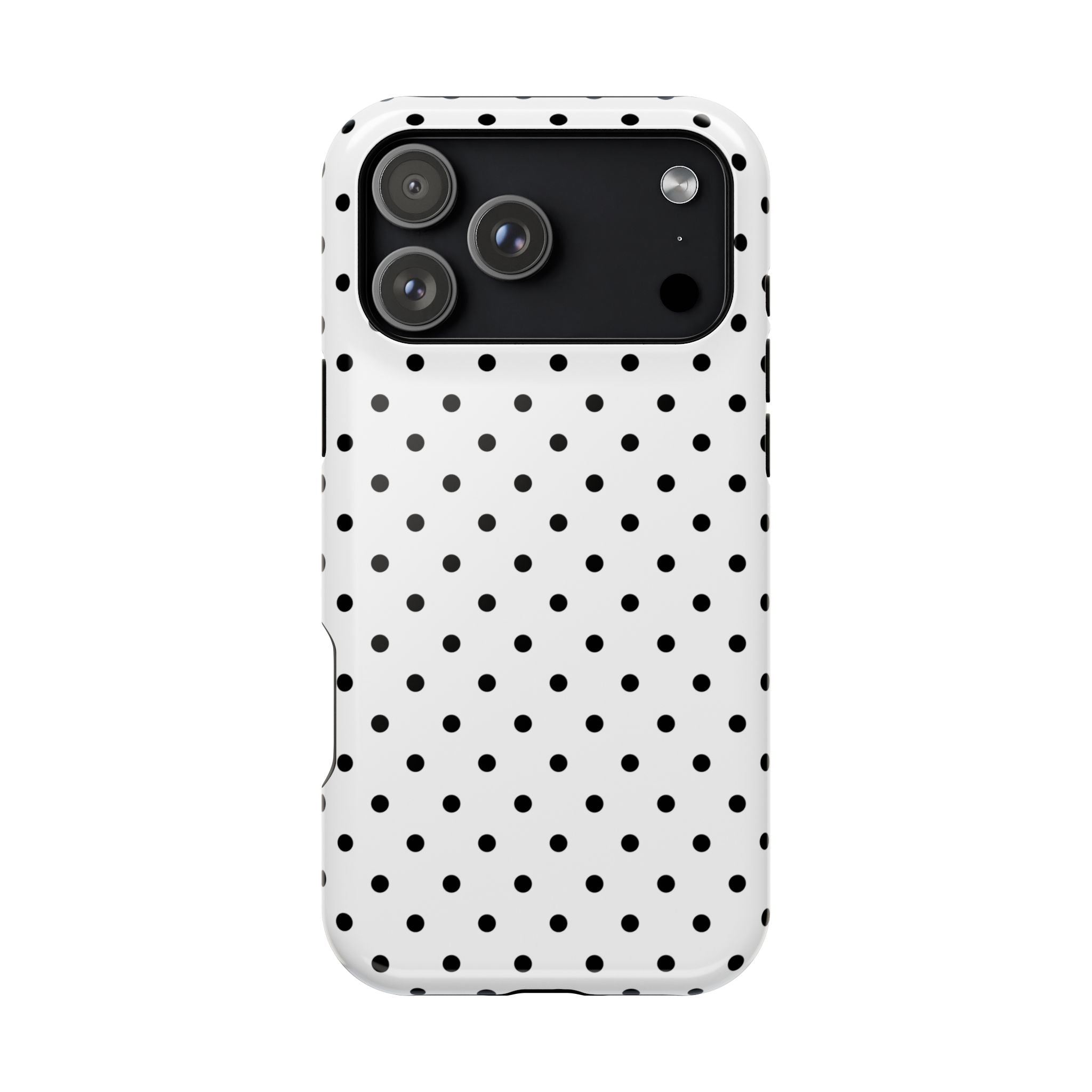 White & Black Dots iPhone Case