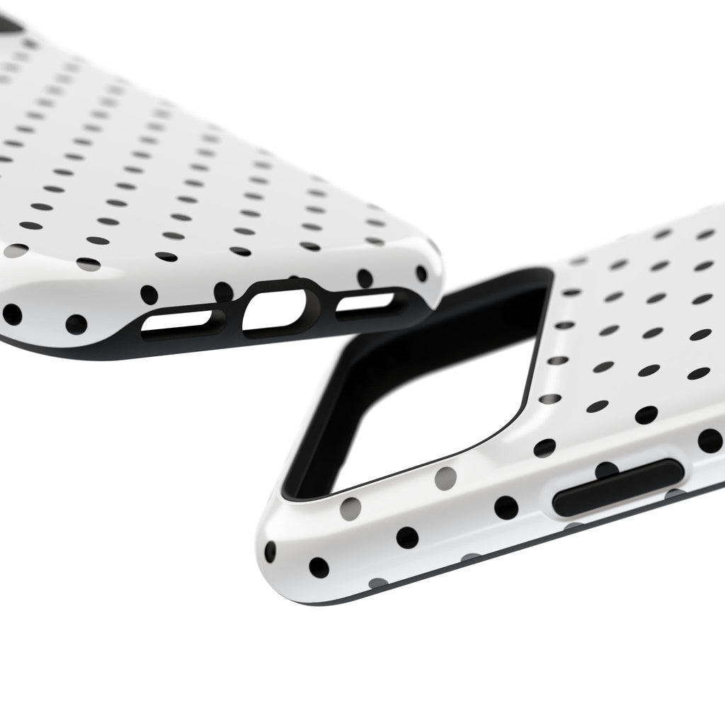 White & Black Dots iPhone Case