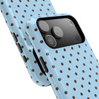 Blue & Brown Dots iPhone Case