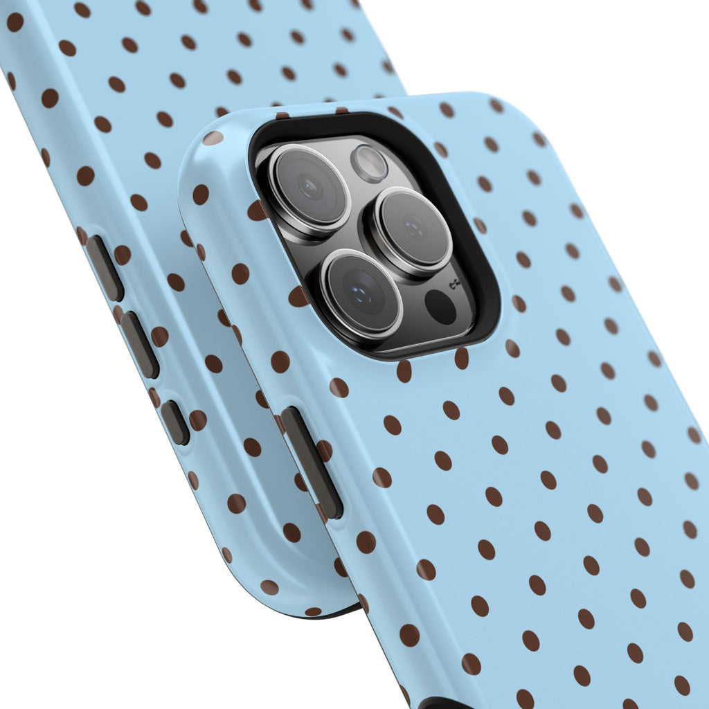Blue & Brown Dots MagSafe iPhone Case