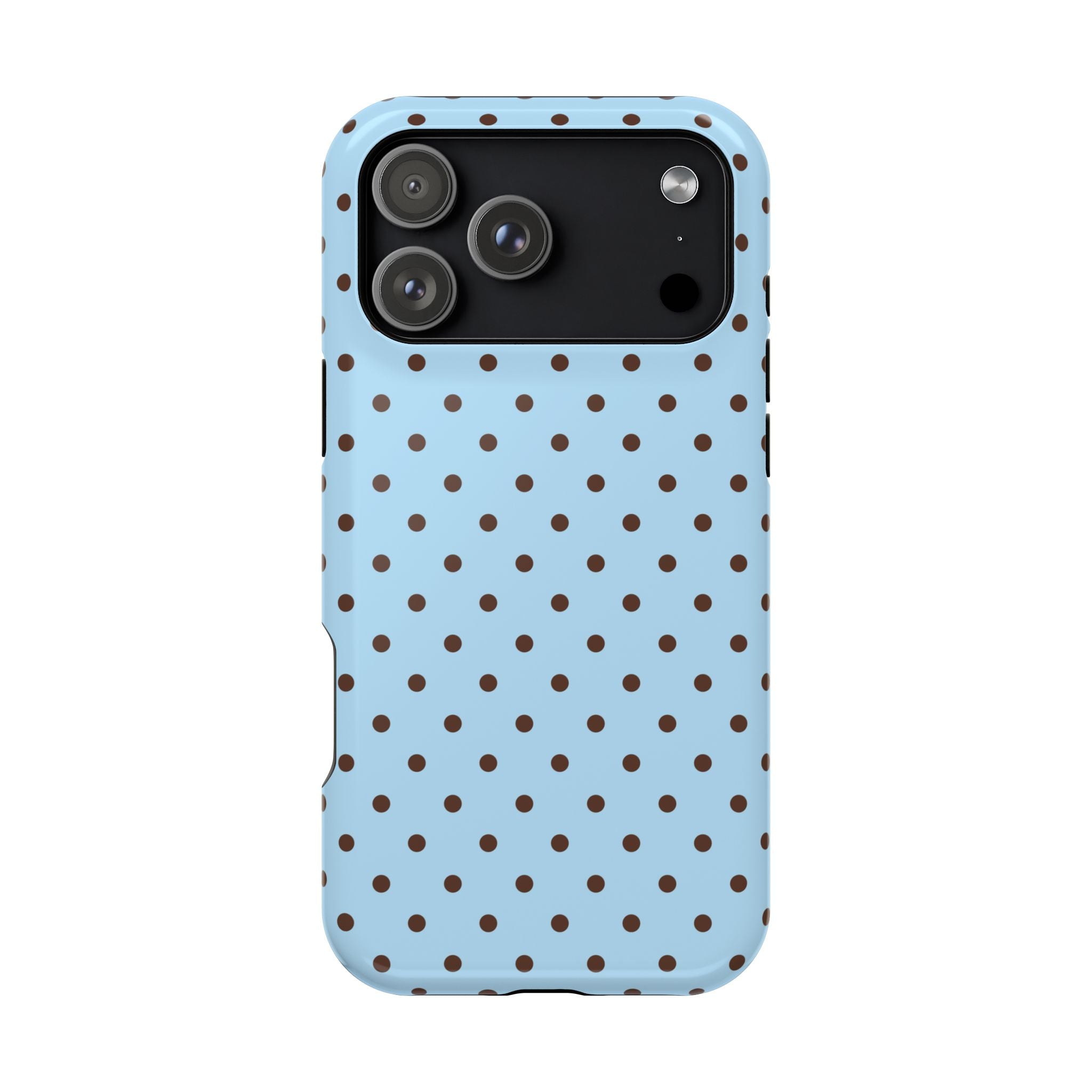Blue & Brown Dots iPhone Case