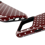 Maroon & White iPhone Case