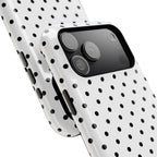 White & Black Dots iPhone Case