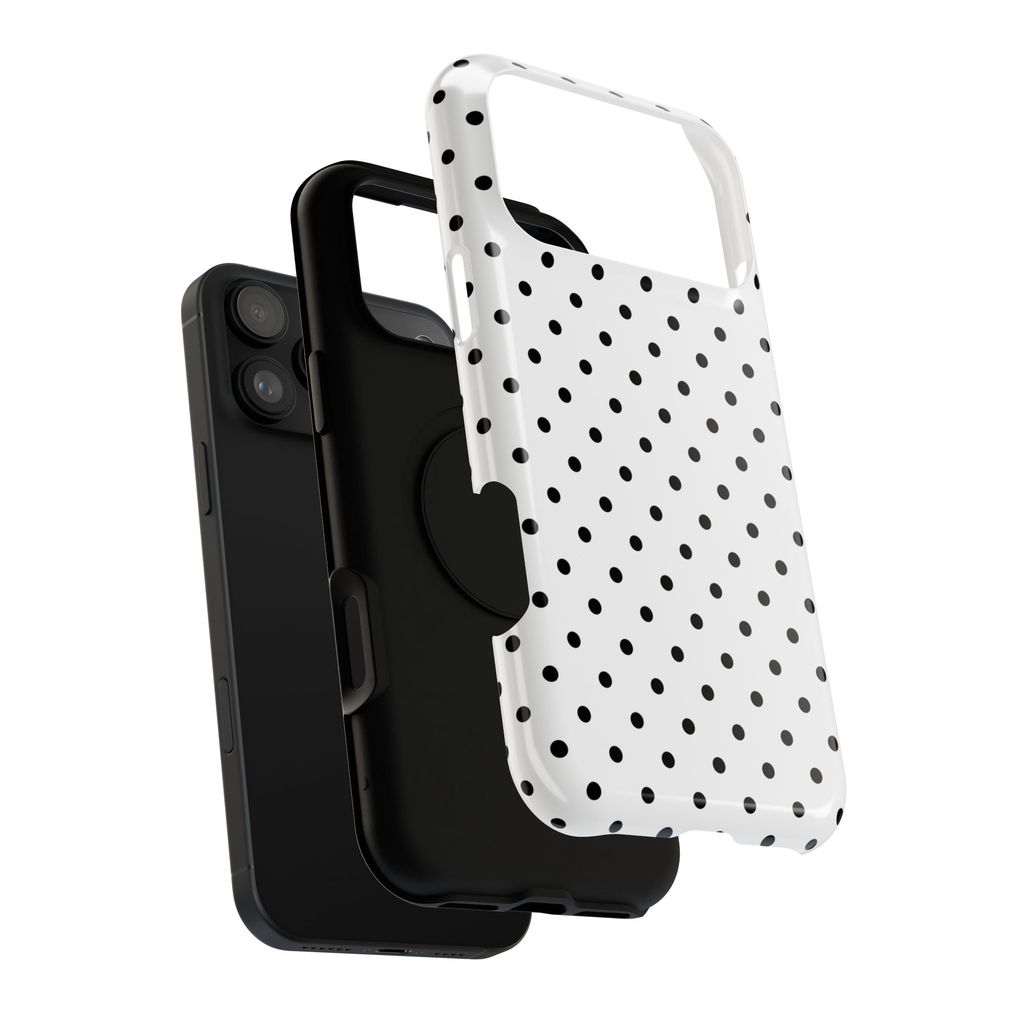 White & Black Dots iPhone Case