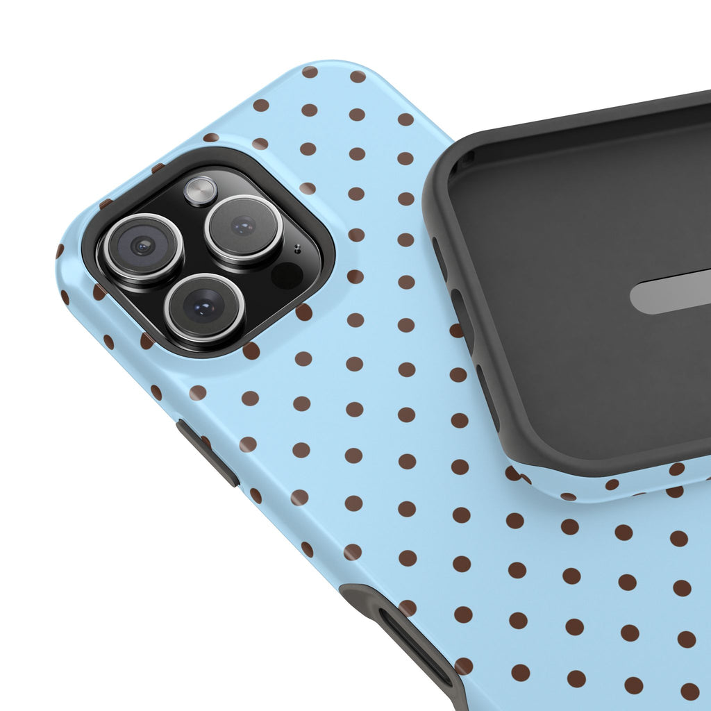 Blue & Brown Dots MagSafe iPhone Case