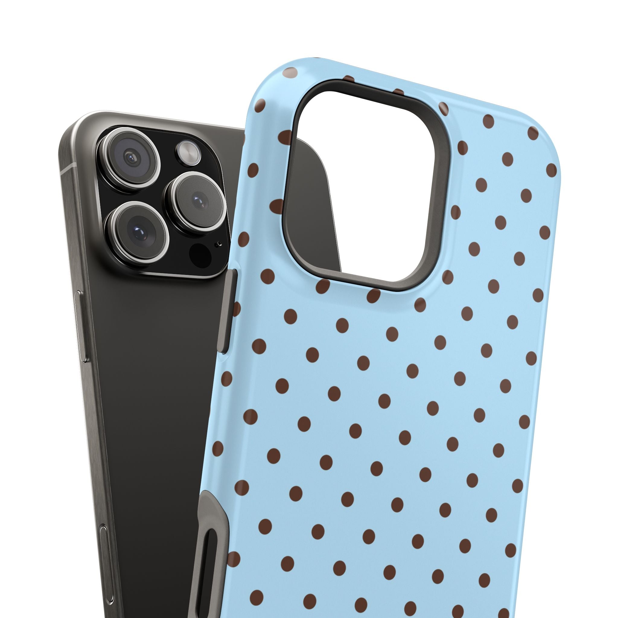 Blue & Brown Dots MagSafe iPhone Case